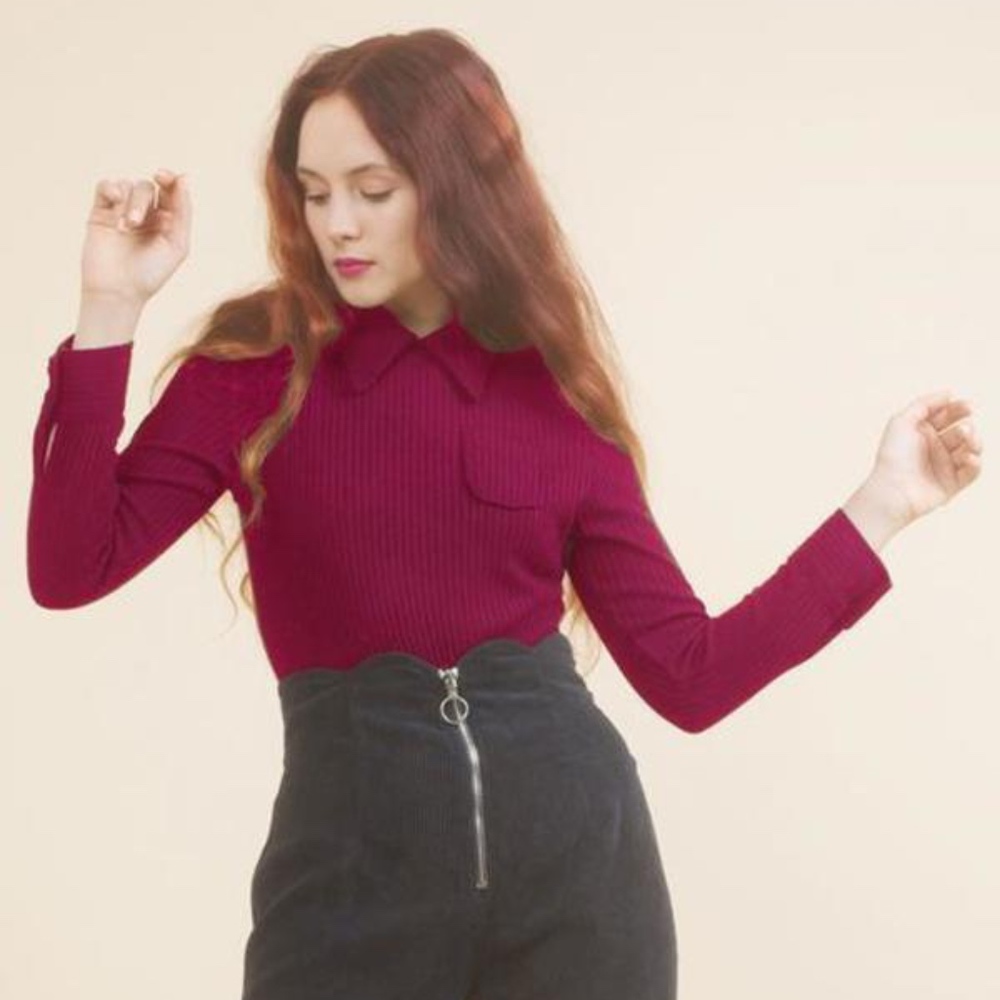 Samantha Pleet - Cafe Bodysuit - Magenta, Size M